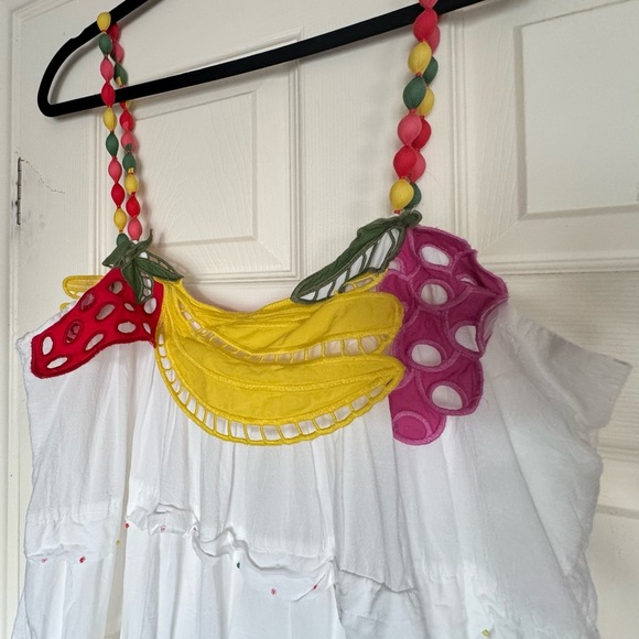 Farm Rio - Off-White Fruits Richelieu Sleeveless Maxi Dress - Picture 14 of 15